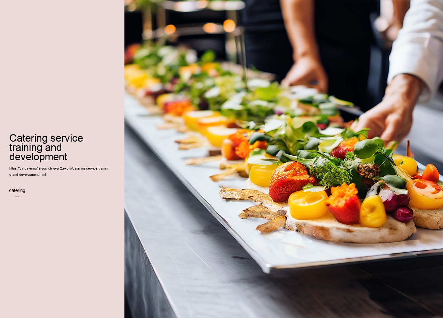 Catering service training and development