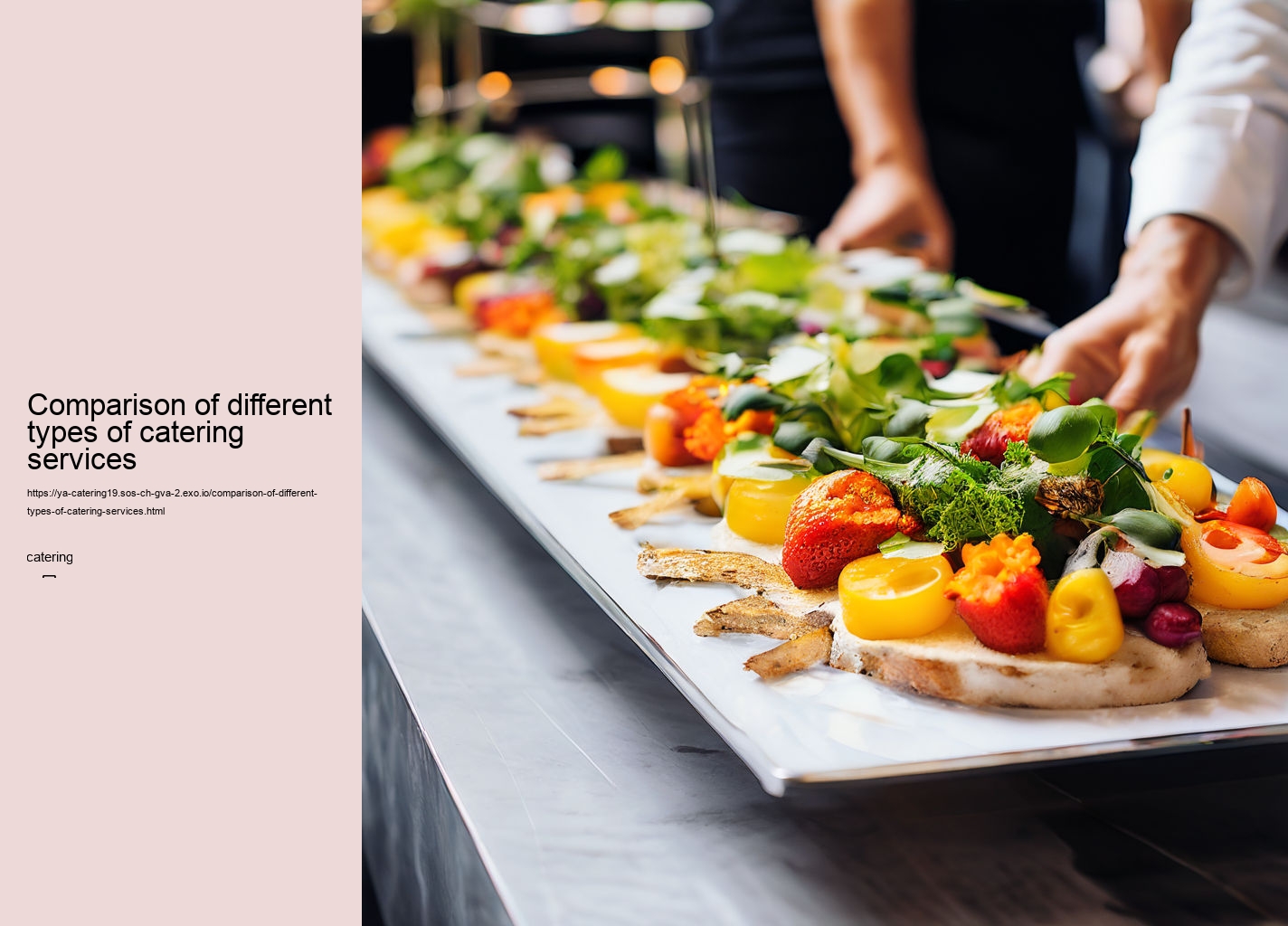 Comparison of different types of catering services